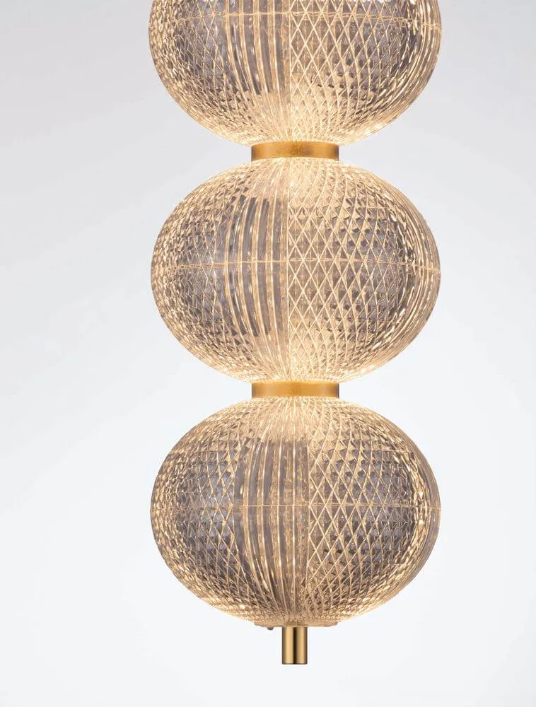 Klelia Pendelleuchte 5-flammig Ø 15cm 3000K Gold