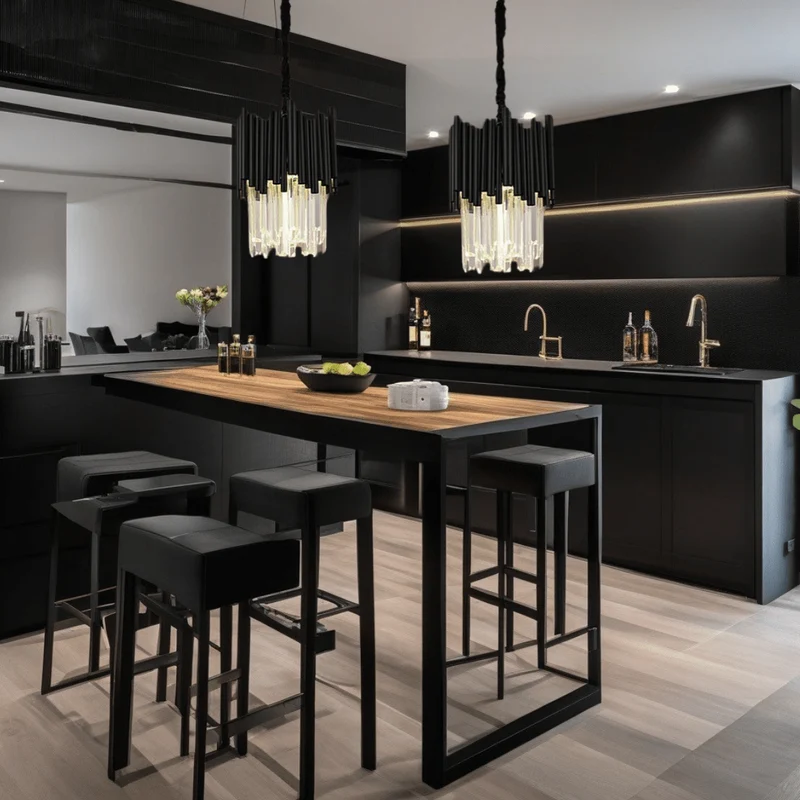 Euroselle Maximus Crystal Black Pendant Durable Aluminum