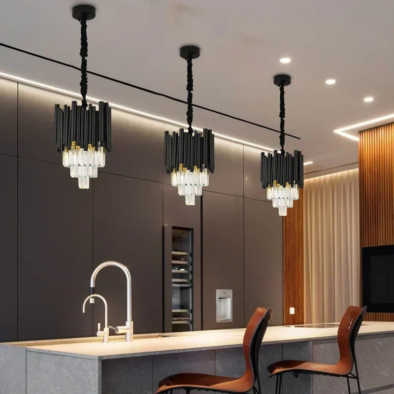 Euroselle Maximus Crystal Black Pendant Durable Aluminum