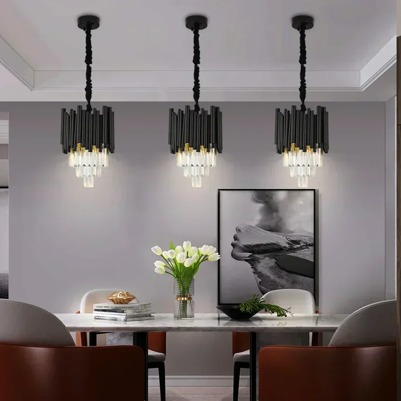 Euroselle Maximus Crystal Black Pendant Durable Aluminum
