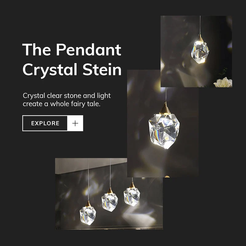 Auryn Crystal Stone Pendant by Euroselle