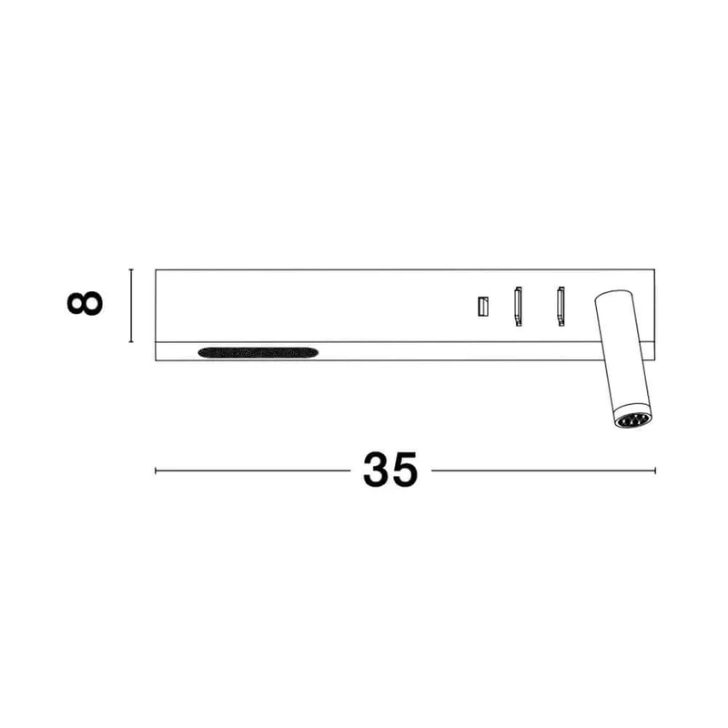 Nova Luce Vida LED Lese- & Wandlampe Metall mit USB