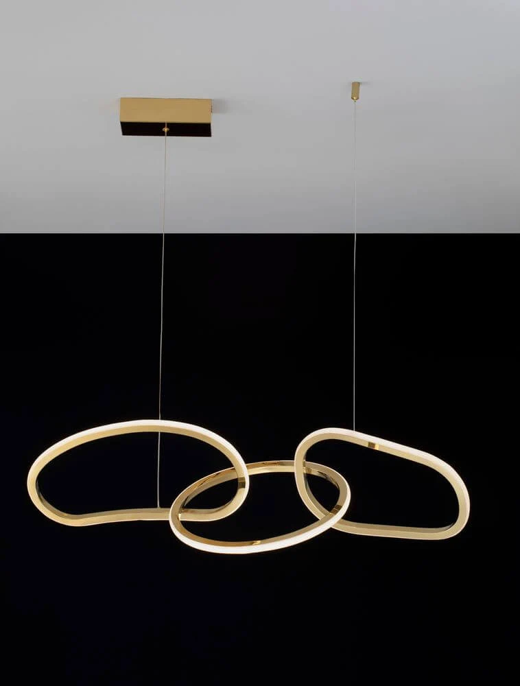 Girish LED Pendelleuchte 3-flammig 3000K Gold