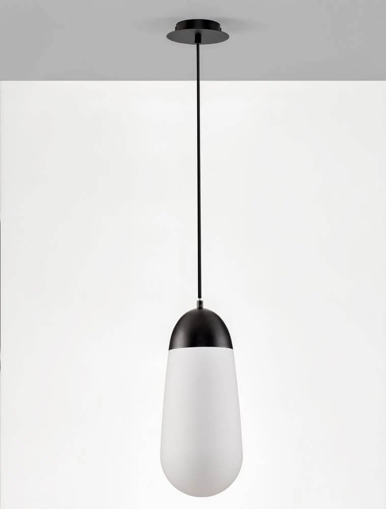 Blaky Pendelleuchte Ø 18cm Schwarz, Weiß