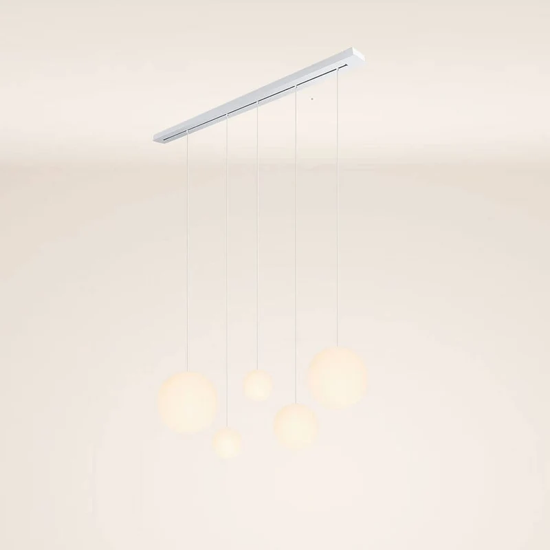 s.luce Orb Esstisch-Hängeleuchte 5-flammig 160cm