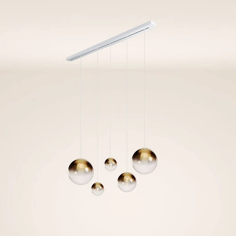 s.luce Orb Esstisch-Hängeleuchte 5-flammig 160cm