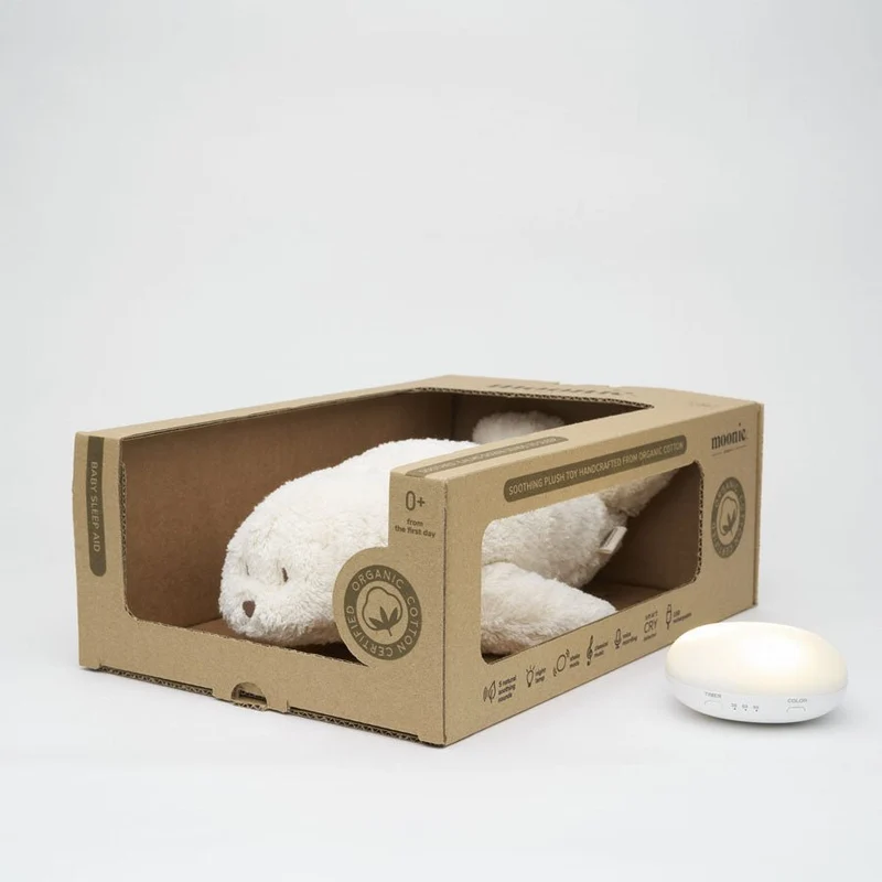 Moonie Organic Humming Seehund mit Lampe, Polar