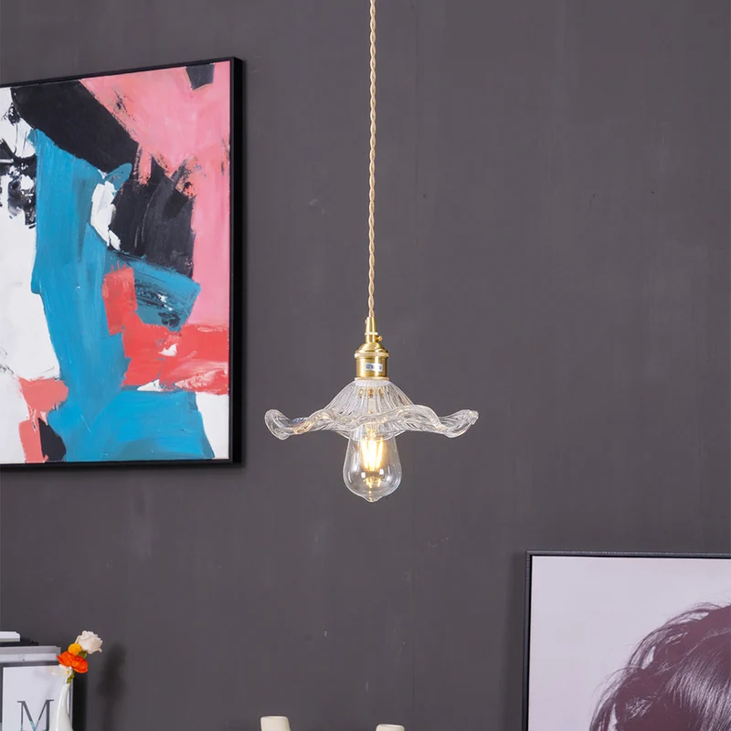 Arboren Retro Green Glass Hanging Pendant Light By Euroselle