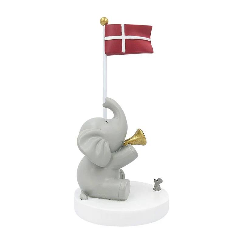Tischfähnchen Elefant mit Trompete und Maus