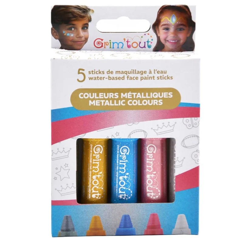 Metallic-Gesichtsschminke (5 Stk.)