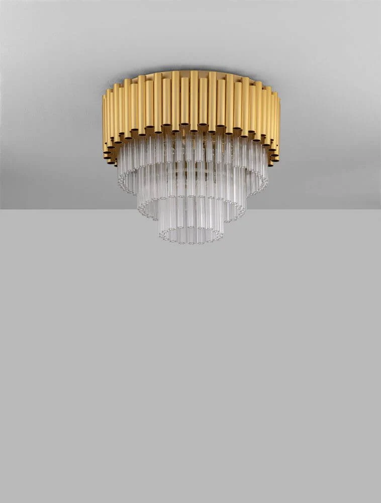 Magnolia Deckenleuchte Zylindrisch 5-flammig Ø 40cm Gold