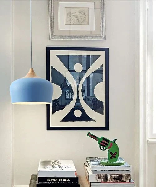 Euroselle Delicate Pastel Metal And Wood Pendant Lights