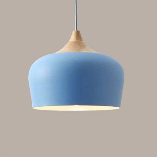 Euroselle Delicate Pastel Metal And Wood Pendant Lights