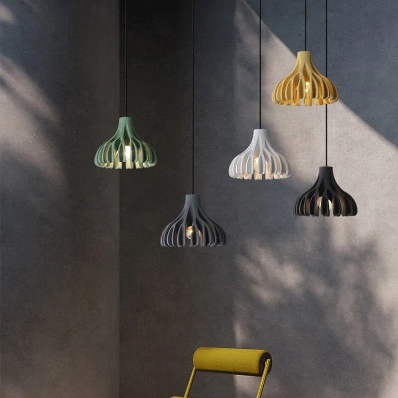 Euroselle Designer Macaron Resin Pendant Chandelier With Adjustable Length And Soft LED Lighting