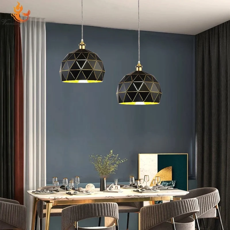 Euroselle Aztec Pendant Lights, Minimalist Modern Ceiling Fixture