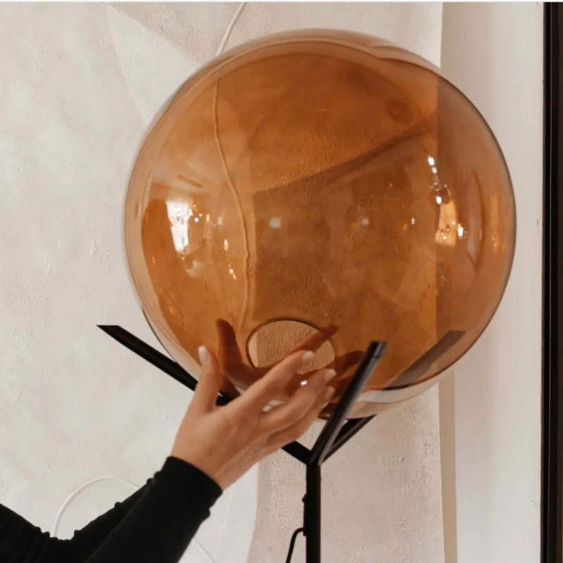 s.luce Stehleuchte Orb Poseidon mit Glaskugel 175cm