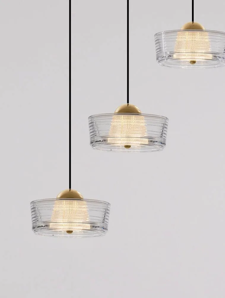 Keros LED Pendelleuchte 3-flammig 3000K Gold