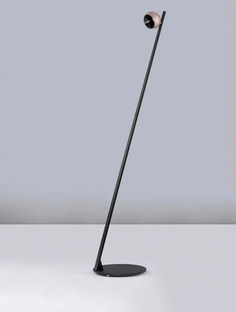 Lusa LED Stehlampe 3000K Champagner, Schwarz
