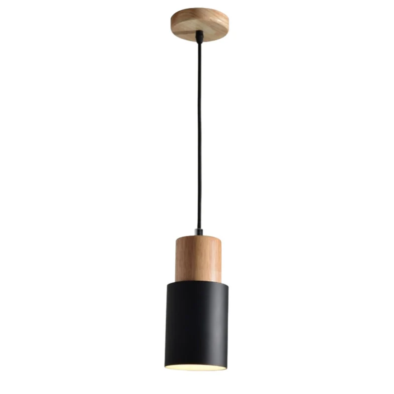Euroselle Colorful Nordic Wooden Base Pendant Light For Home