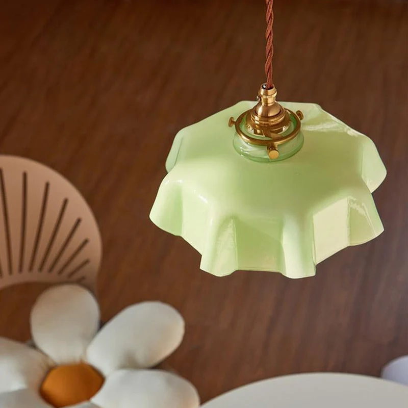Elegant Violet Glass Flower Pendant And Ceiling Lights By Euroselle