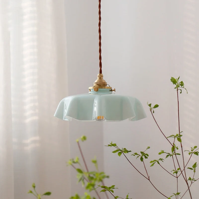 Elegant Violet Glass Flower Pendant And Ceiling Lights By Euroselle