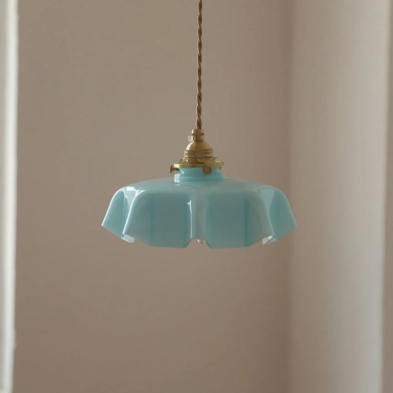Elegant Violet Glass Flower Pendant And Ceiling Lights By Euroselle