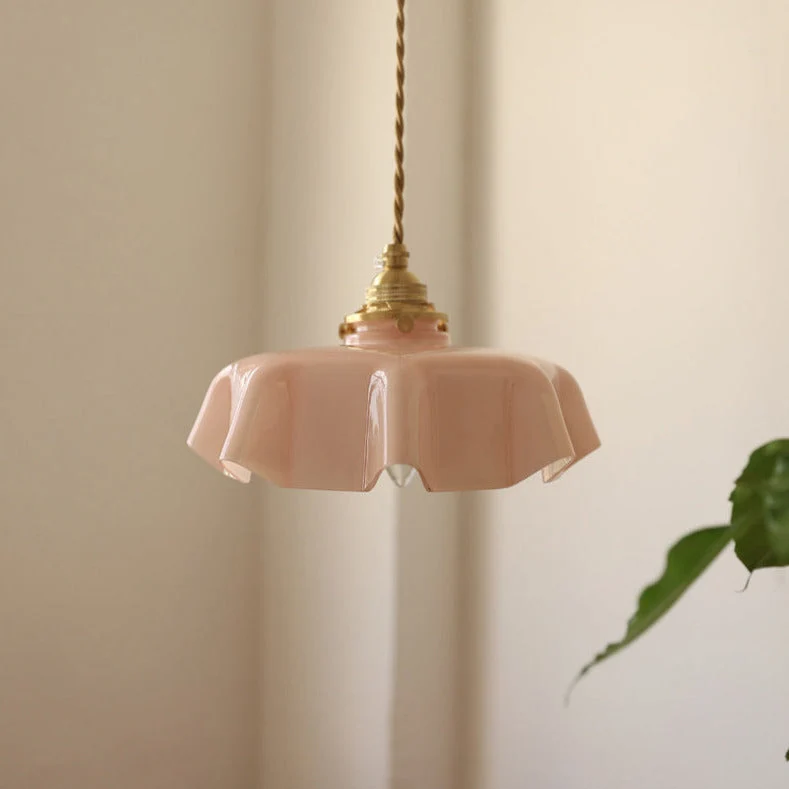 Elegant Violet Glass Flower Pendant And Ceiling Lights By Euroselle