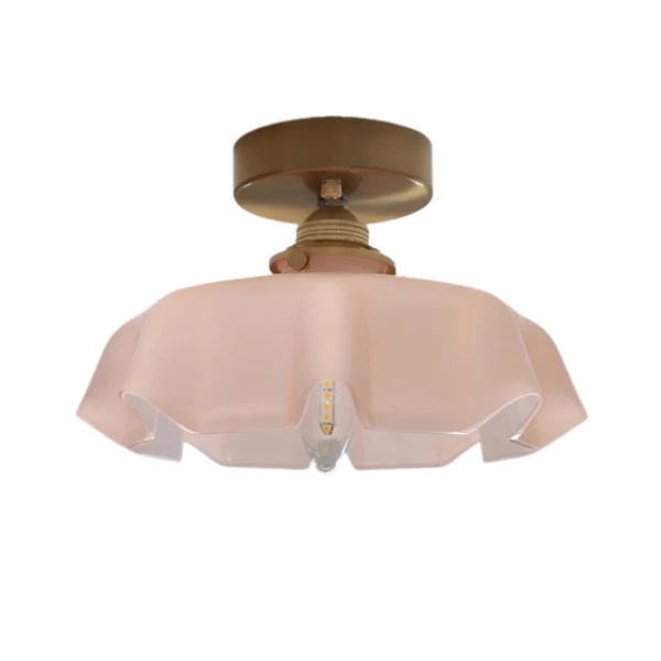 Elegant Violet Glass Flower Pendant And Ceiling Lights By Euroselle