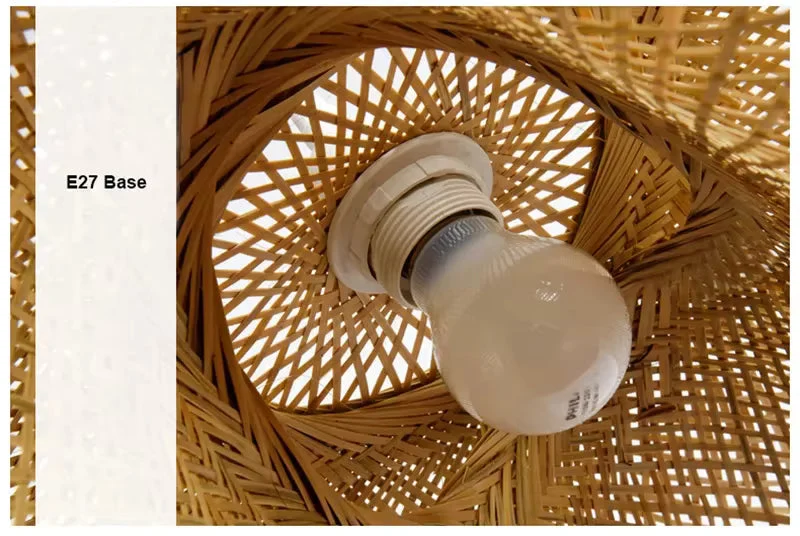 Euroselle Handmade Bamboo Pendant Lamp With Natural Warmth And Charm