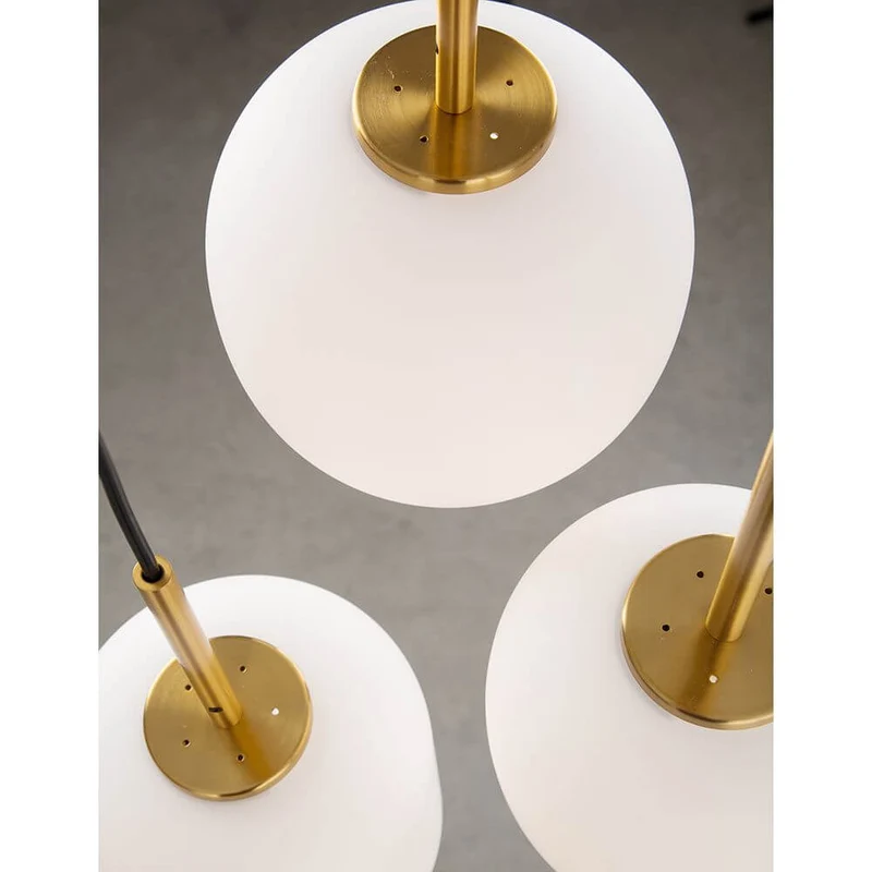 Nova Luce Lato Hängelampe 3-flammig Antik-Gold, Weiß