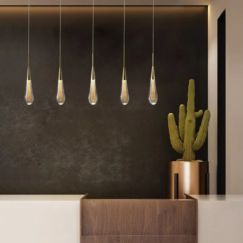 Elara Gold Teardrop Pendant Light From Euroselle Brand