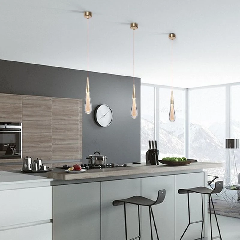 Elara Gold Teardrop Pendant Light From Euroselle Brand