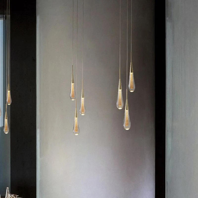 Elara Gold Teardrop Pendant Light From Euroselle Brand