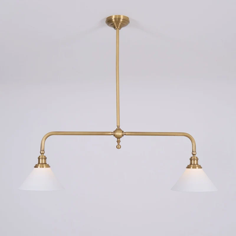 Astrae Vintage Two-Head Pendant Light By Euroselle With Warm Glow