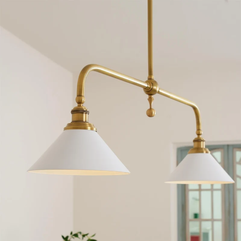 Astrae Vintage Two-Head Pendant Light By Euroselle With Warm Glow