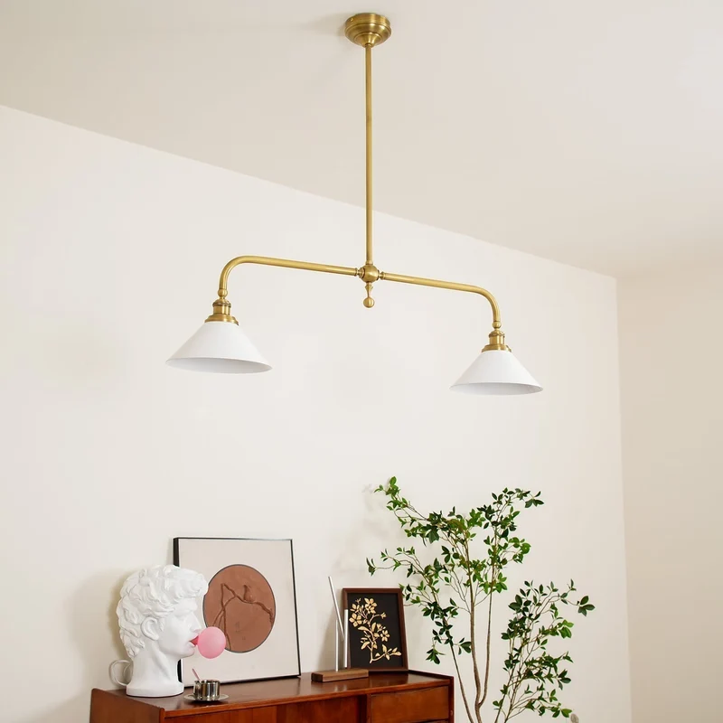 Astrae Vintage Two-Head Pendant Light By Euroselle With Warm Glow