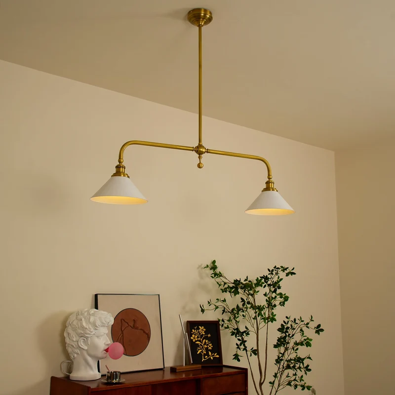 Astrae Vintage Two-Head Pendant Light By Euroselle With Warm Glow