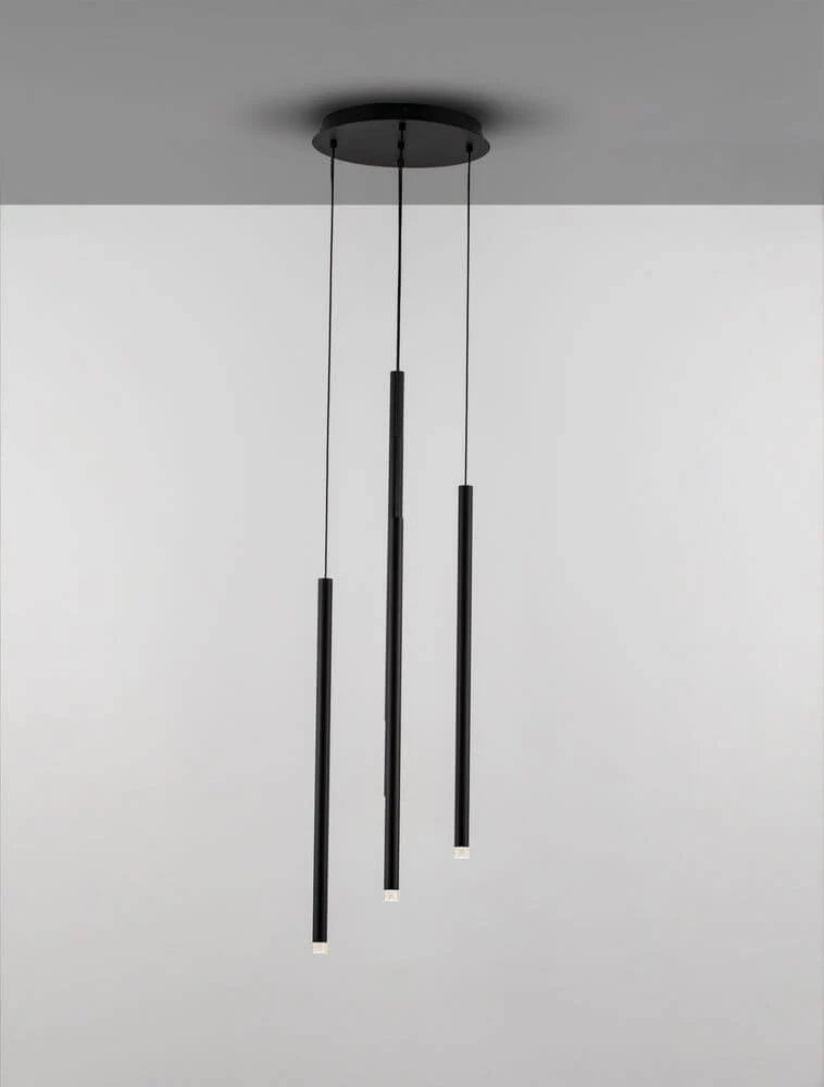 Dandia LED Pendelleuchte 5-flammig Ø 35,5cm 3000K Schwarz