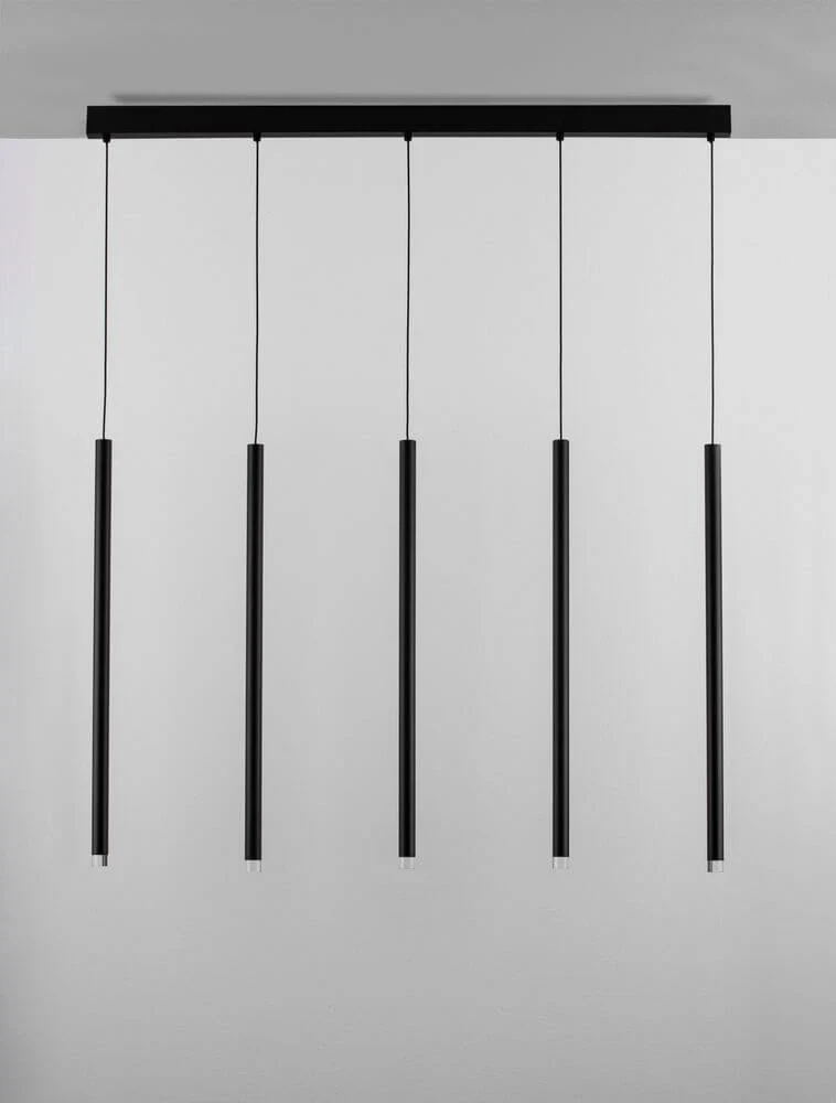 Dandia LED Pendelleuchte 5-flammig 3000K Schwarz