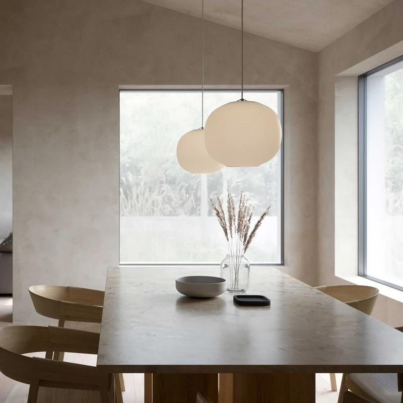 Navone Pendant Light Opal Shade Euroselle Lighting