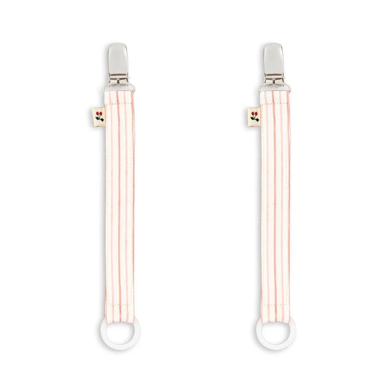 2er-Pack Schnullerband Stripie Petite Rose