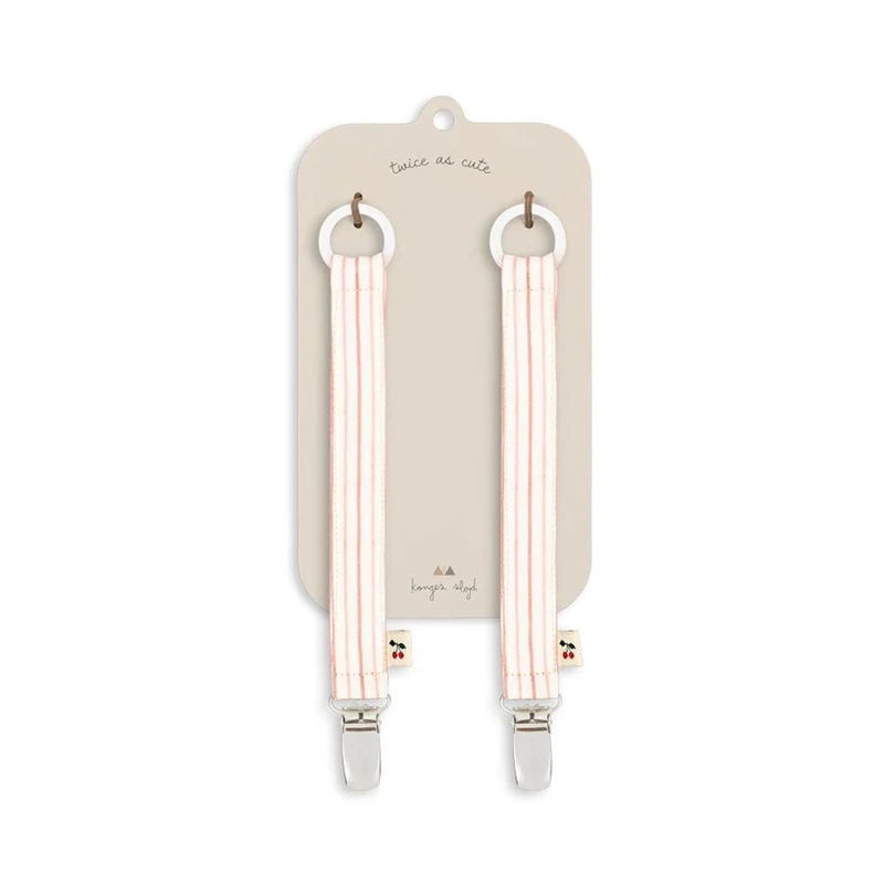 2er-Pack Schnullerband Stripie Petite Rose
