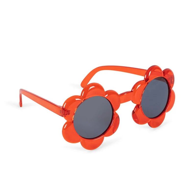 Junior-Sonnenbrille mit Blumenmotiv, rot