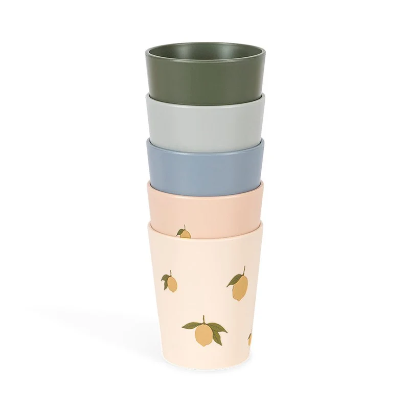5-er-Pack Becher Zitronen-Mix