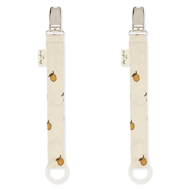 2-Pack Schnullerband Zitrone