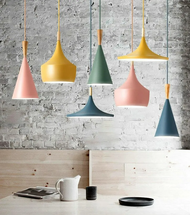Boe Colorful Nordic Pendant Lights by Euroselle Four Color Finishes