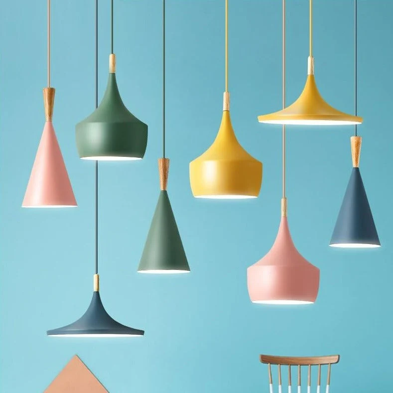 Boe Colorful Nordic Pendant Lights by Euroselle Four Color Finishes