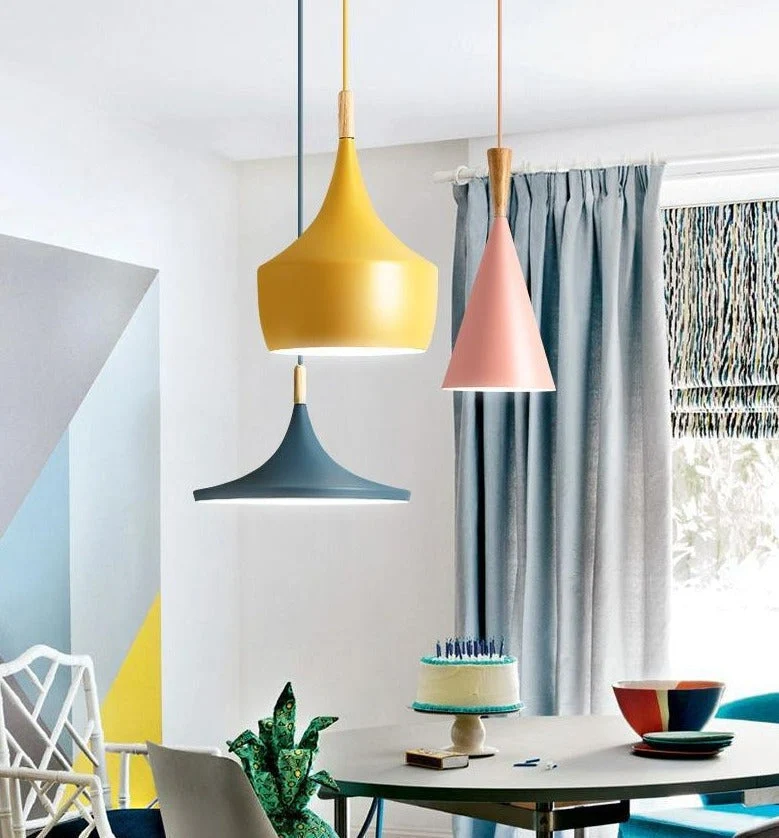 Boe Colorful Nordic Pendant Lights by Euroselle Four Color Finishes