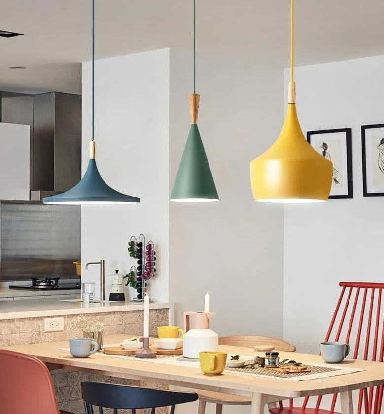 Boe Colorful Nordic Pendant Lights by Euroselle Four Color Finishes