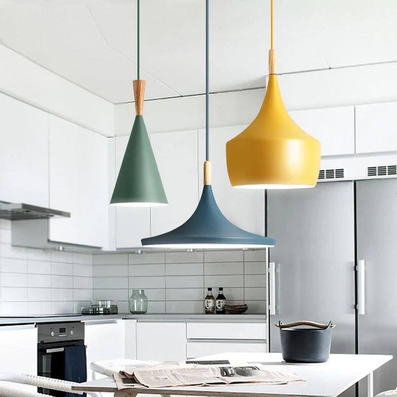 Boe Colorful Nordic Pendant Lights by Euroselle Four Color Finishes